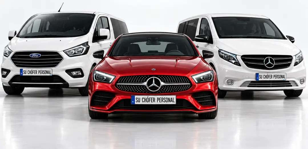 Ford Tourneo Custom, Mercedes CLA y Mercedes Vito de Su Chófer Personal